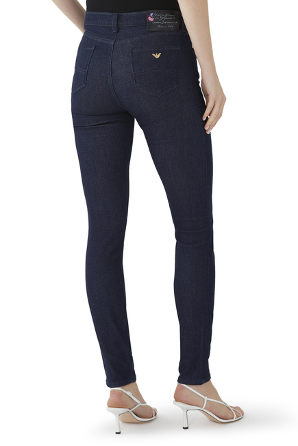 High-Waisted Skinny-Fit Stretch Jeans